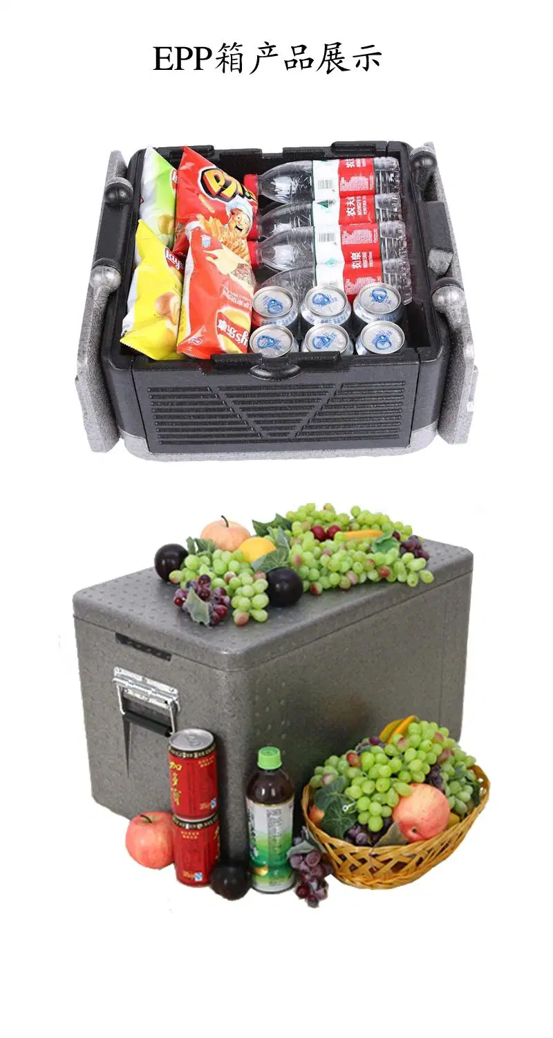 Food Thermo Insulation Box Delivery Black EPP Foam Cooler Box with Front Door