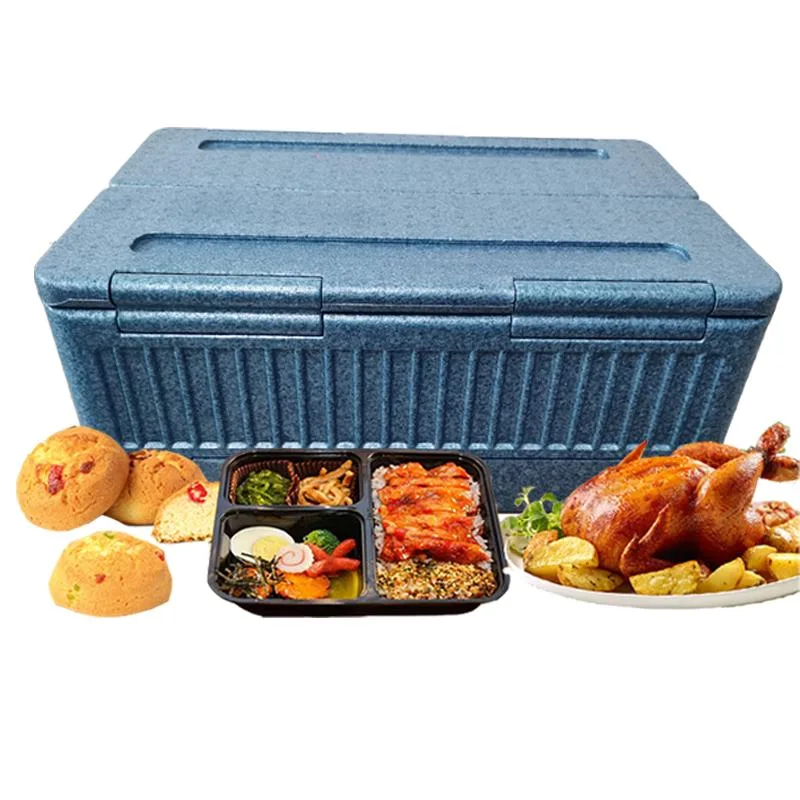 Food Thermo Insulation Box Delivery Black EPP Foam Cooler Box with Front Door