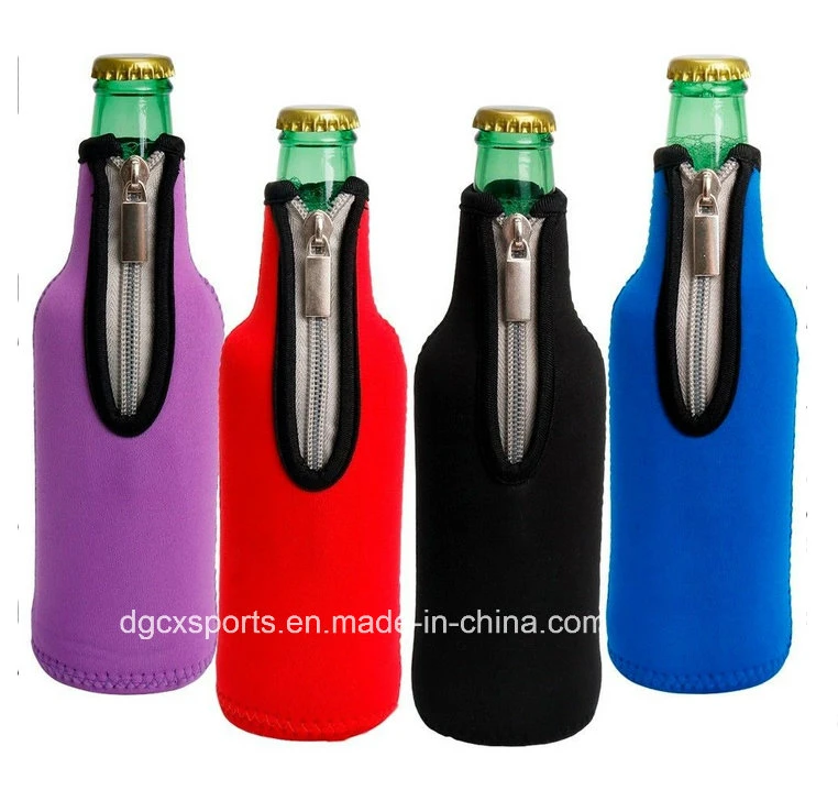 Neoprene Insulated Carrier Can Bottle Beer Cooler for Backpack Hiking, Portable Neoprene Wine Stubby Cooler Bottle Cooler Carrier Cover Sleeve Tote Bag Pouch