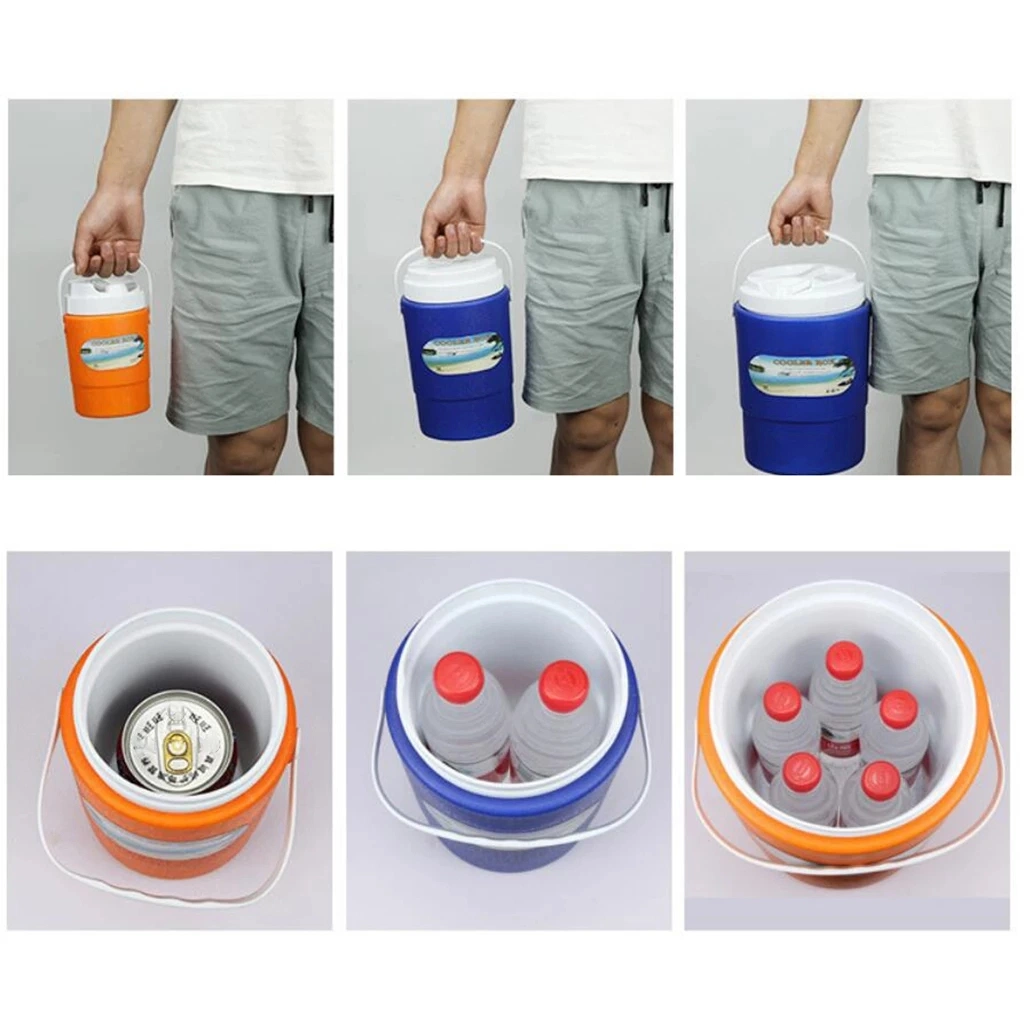 3L Good Quality Waterproof PE Outdoor Easy Carry Orange Color PU Foam Water Cooler Jug with Handle for Camping