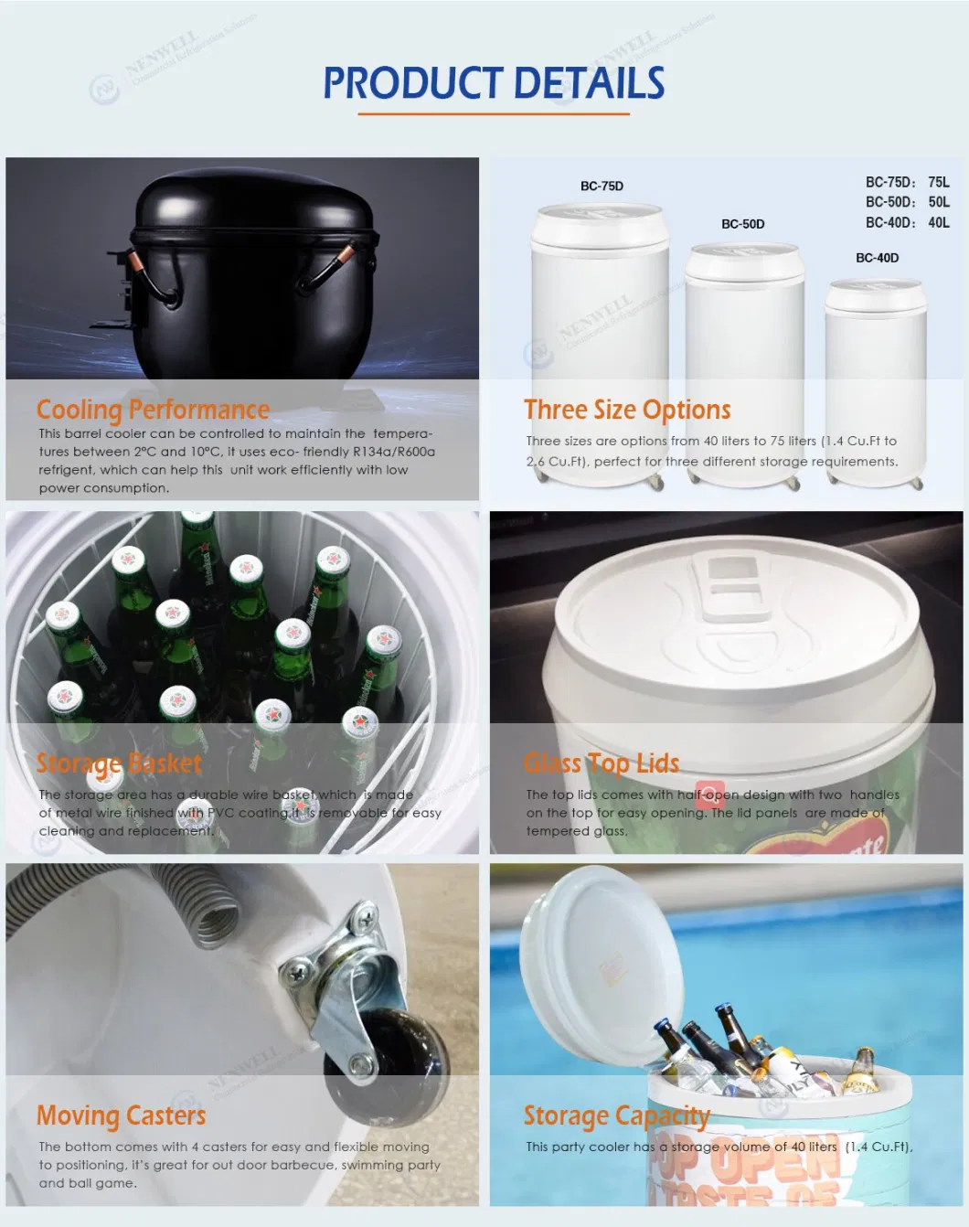 Electric Round Can Shape Refrigerator Energy Drink Bottle Cooler (NW-BC50D)