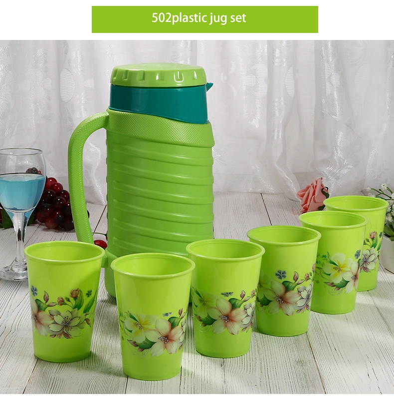 Plastic Water Cooler/ Jug with Cups
